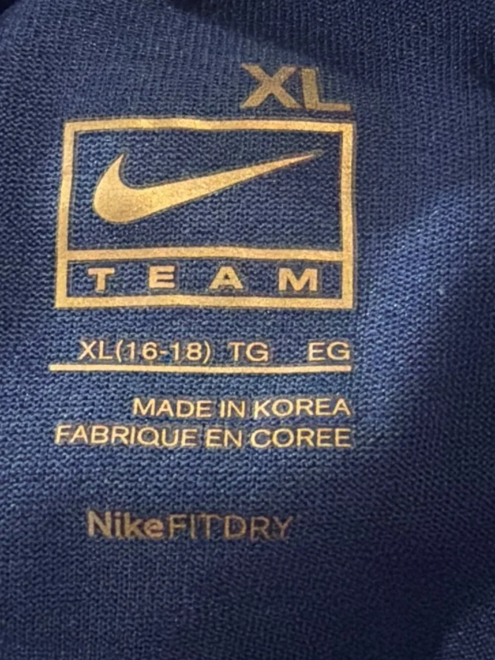 Nike Team Womens Blue Fit Dry T-Shirt XL Lightweight Polyester Activewear